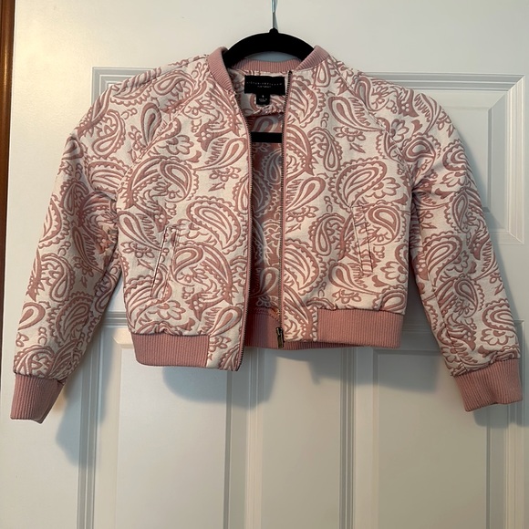Victoria Beckham by Target Girls Brocade Zip Up Bomber Jacket Size Small - Picture 2 of 5